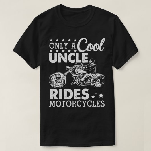 T-shirt Seul Un Oncle Cool Fait Circuler Des Motos Heureux (Design devant)