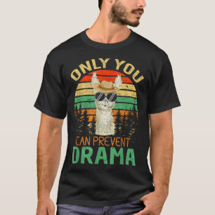 T-shirt Seul Vous Pouvez Empêcher le Camping de Lama Drame
