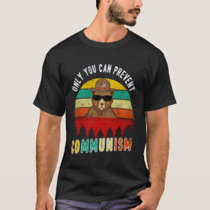 T-shirt Seul Vous Pouvez Empêcher le Communisme Ours Russe