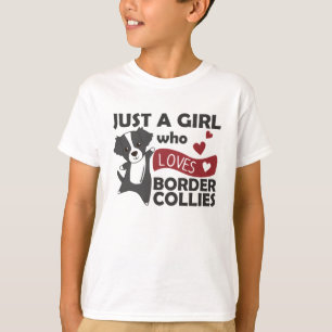 T-shirt Seule Une Fille Aime Les Collies Frontaliers