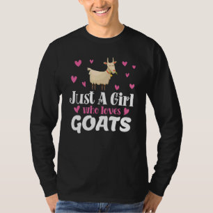 T-shirt Seule Une Fille Qui Aime La Chèvre Fille