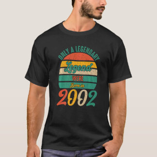 T-shirt Seule une légende 2002 Anniversaire 20e Birt