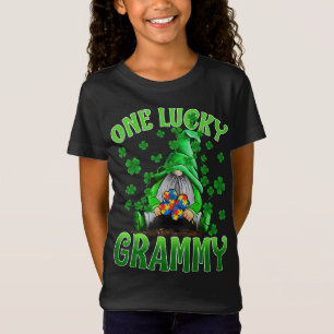 T-Shirt Seulement Lucky Grammy Gnomes Autisme St Patrick's