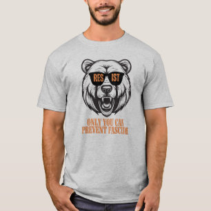 T-shirt Seulement vous pouvez prévenir le fascisme - Décla