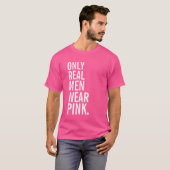 T-shirt Seulement vrai rose de vêtements pour hommes (Devant entier)