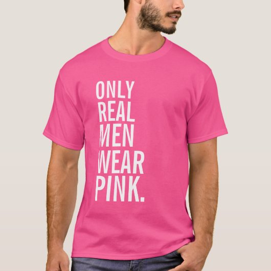 T-shirt Seulement vrai rose de vêtements pour hommes (Devant)