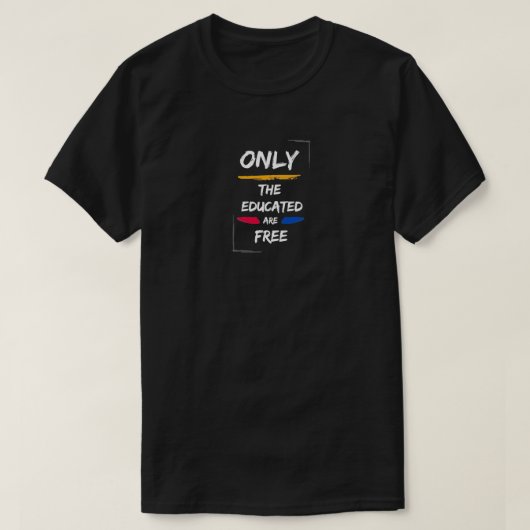 T-shirt Seuls les éduqués sont libres Epictetus 1 (Design devant)
