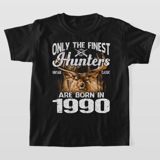 T-shirt Seuls Les Plus Beaux Chasseurs Sont Nés En 1990 Ch (Poser)