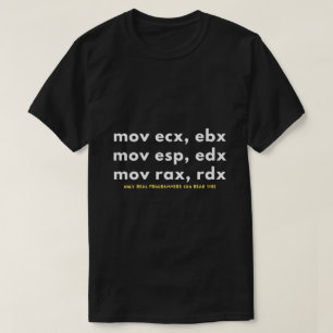 T-shirt Seuls les programmeurs réels peuvent lire ce code
