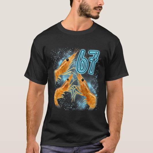 T-shirt Seven Six Sarcastic Lover Shrimp 67 Seafood Laugh (Devant)