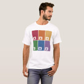 T-shirt Sévérité. carte clé arc-en-ciel. (Devant entier)