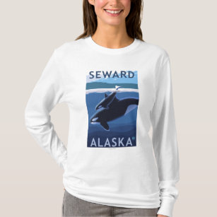 T-shirt Seward, AlaskaOrca et scène de veau