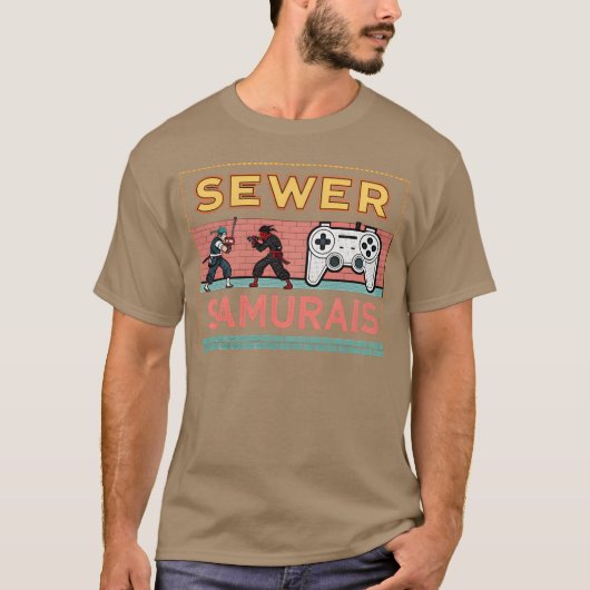 T-shirt Sewer Samurais Retro Video Game friend (Devant)