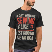 T-shirt Sewing Funny retro (Devant)