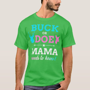 T-shirt Sexe reveal buck ou doe mama matching baby party