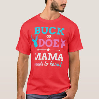 T-shirt Sexe reveal buck ou doe mama matching baby party