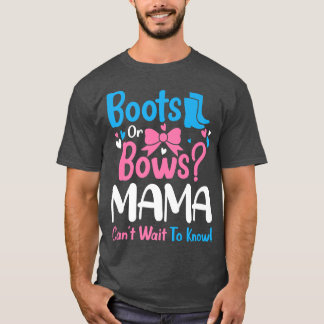T-shirt Sexe Révéler Bottes ou Bows Mama Baby Faire-part