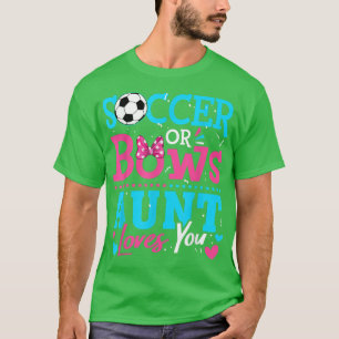 T-shirt Sexe Révéler Football Ou Bows Tante Aime Vos Buts