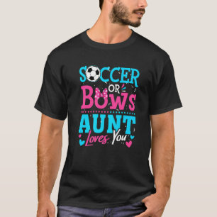 T-shirt Sexe Révéler Football Ou Bows Tante Aime Vos Buts