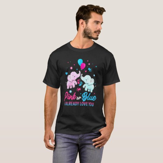 T-shirt Sexe Révéler Rose Ou Bleu Garçon Ou Fille Suppl (Devant entier)