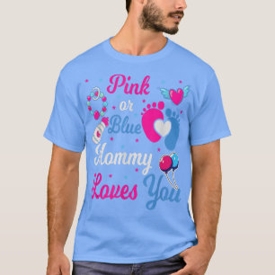 T-shirt Sexe Révéler rose ou bleu maman aime vous bébé