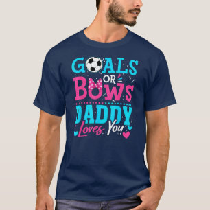 T-shirt Sexe Révéler Soccer Objectifs Ou Bows Papa Aime