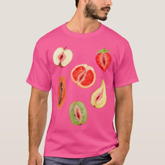 T-shirt Sexy Vagina Fruits (Devant)