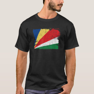 T-shirt Seychelles Flag Fierté Amitié Fière Paix Vinta