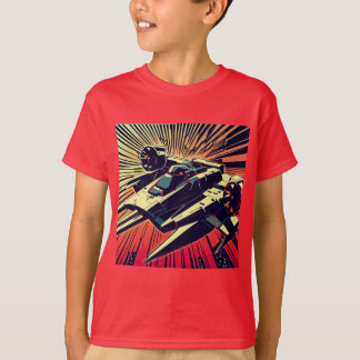 T-shirt SF - Anime Starfighter Woodcut 1