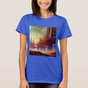 T-shirt SF City sur une planète étrange 1