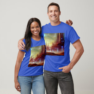 T-shirt SF City sur une planète étrange 1