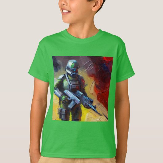 T-shirt SF - Héros militaire 2 (Devant)