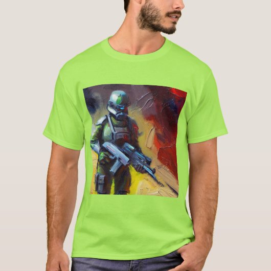 T-shirt SF - Héros militaire 2 (Devant)