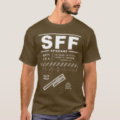T-shirt SFF de l'aéroport Felts Field (Devant)
