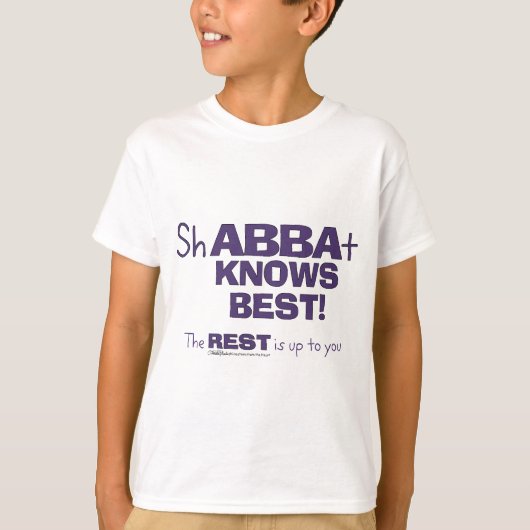 T-shirt ShABBAt Abba connaît le mieux (Devant)