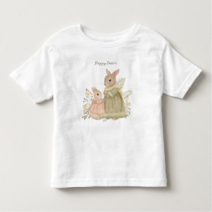 T-shirt Shabby Chic Easter Rabbit Toddler