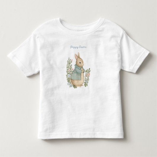 T-shirt Shabby Chic Easter Rabbit Toddler (Devant)