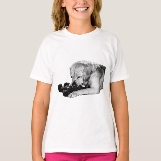 T-shirt Shadow Play - Labrador avec ours (Devant)