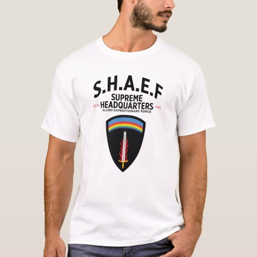 T-shirt SHAEF - Quartier général suprême des forces expédi (Devant)