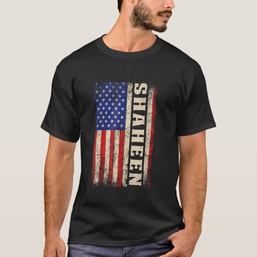 T-shirt SHAHEEN Nom Chemise SHAHEEN Nom American Flag (Devant)