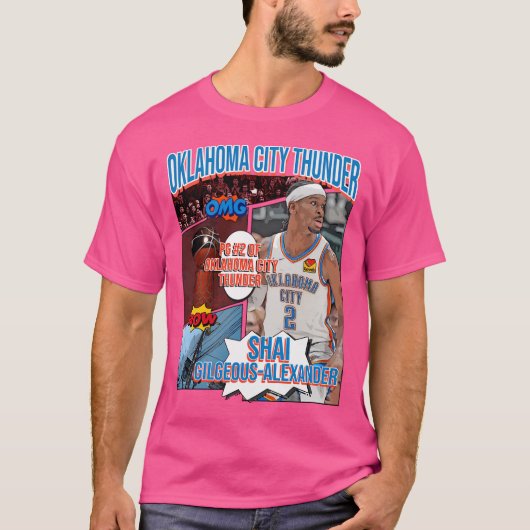 T-shirt Shai Gilgeous-Alexander Basketball Art Thunder 1 (Devant)