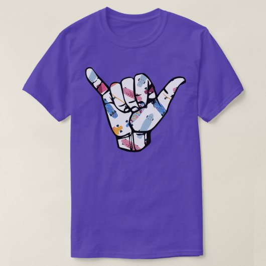 T-shirt Shaka motif Skateboard (Design devant)