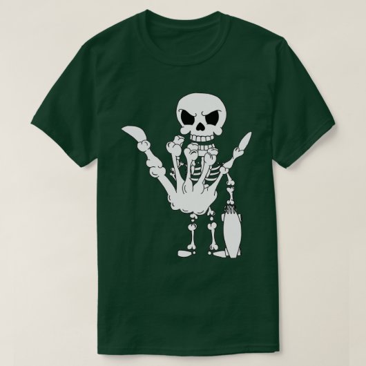 T-shirt Shaka Skeleton avec Skate (Design devant)