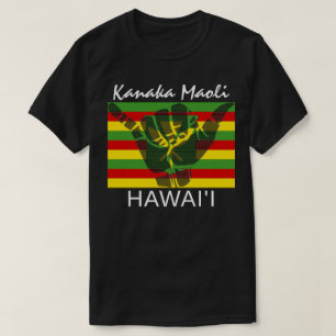 T-shirt SHAKA TRIBAL (HANG LOOSE) Kānaka Maoli HI DRAPEAU 
