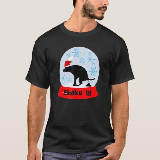 T-shirt Shake it Pooping Dog Globe (Devant)