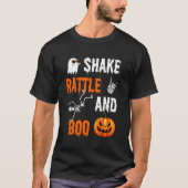 T-shirt Shake, Rattle, Boo Fun Skeleton Citrouille Hallowe (Devant)