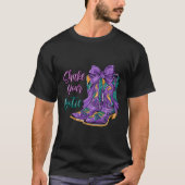 T-shirt Shake Your Bootie Mardi Gras Cowboy Boot Mardi Gra (Devant)