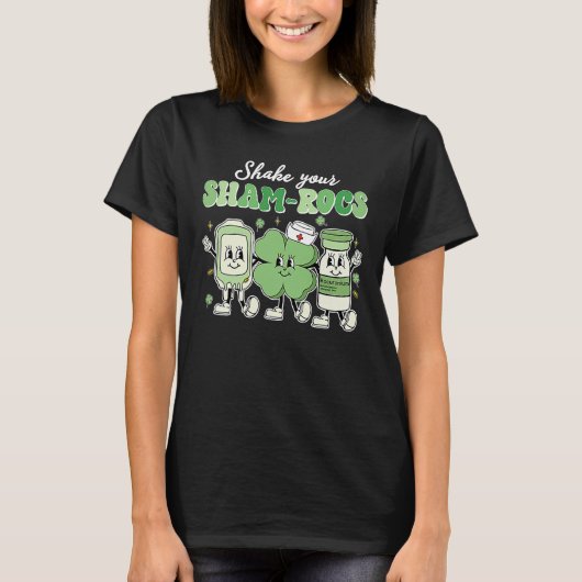 T-shirt Shake Your Shamrocks Sham rocs St Patrick's Day Nu (Devant)
