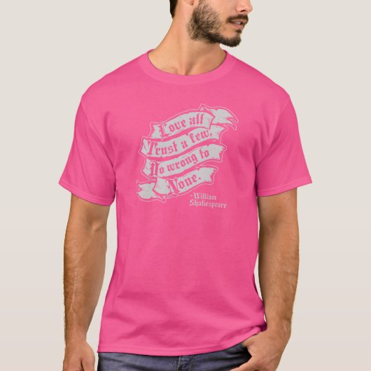 T-shirt Shakespeare Sur l'amour rétro (Devant)