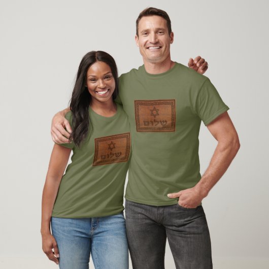 T-shirt Shalom en bois sculpté (Unisexe)